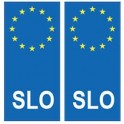 Slovénie Slovenija europe autocollant plaque