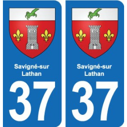 37 Bourgueil blason ville autocollant plaque stickers