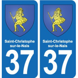 37 Bourgueil blason ville autocollant plaque stickers