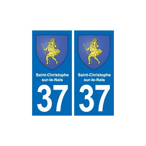 37 Bourgueil blason ville autocollant plaque stickers