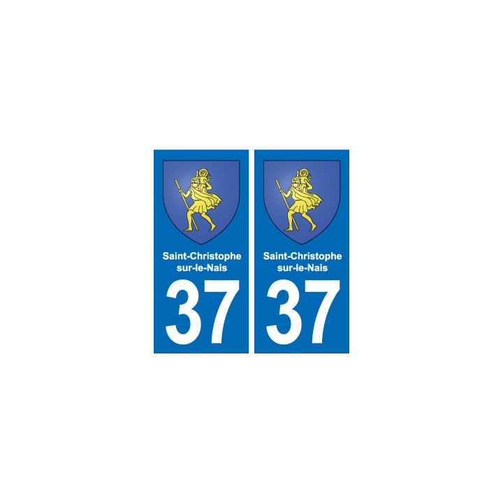 37 Bourgueil blason ville autocollant plaque stickers