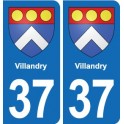 37 Bourgueil blason ville autocollant plaque stickers