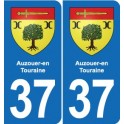 37 Bourgueil blason ville autocollant plaque stickers