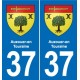 37 Bourgueil blason ville autocollant plaque stickers