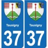 37 Bourgueil blason ville autocollant plaque stickers