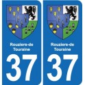 37 Bourgueil blason ville autocollant plaque stickers