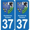 37 Bourgueil blason ville autocollant plaque stickers