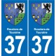 37 Bourgueil blason ville autocollant plaque stickers