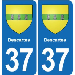 37 Bourgueil blason ville autocollant plaque stickers