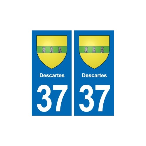 37 Bourgueil blason ville autocollant plaque stickers