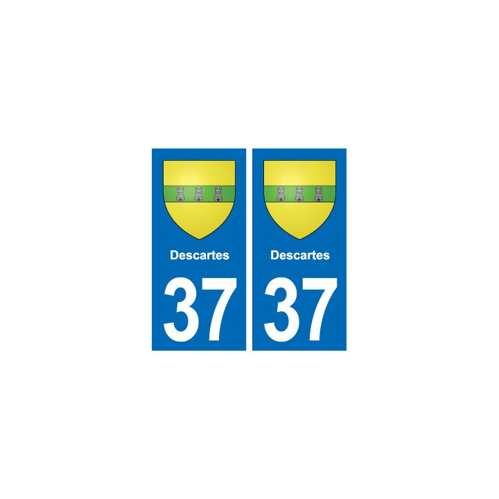 37 Bourgueil blason ville autocollant plaque stickers