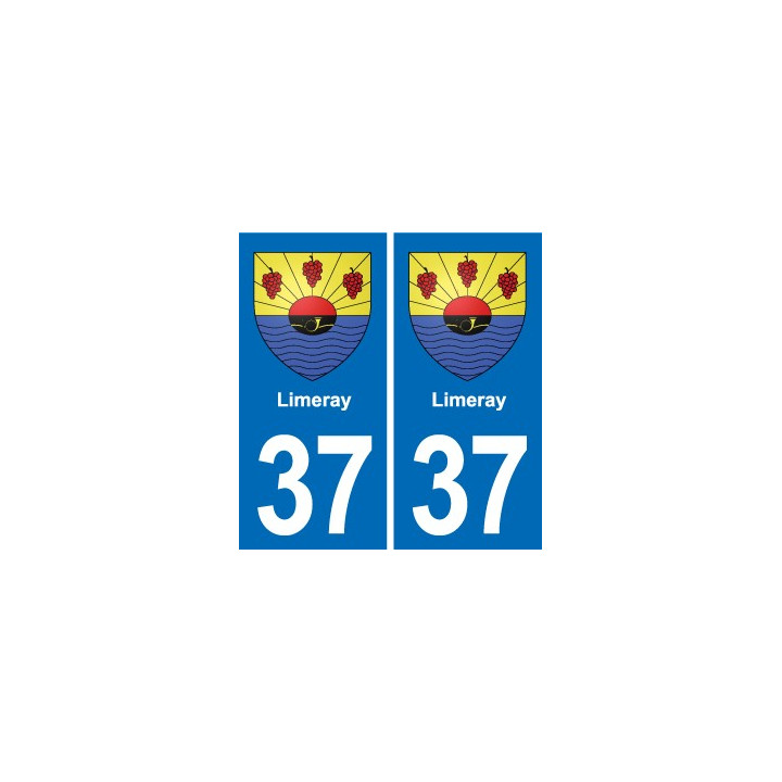 37 Bourgueil blason ville autocollant plaque stickers
