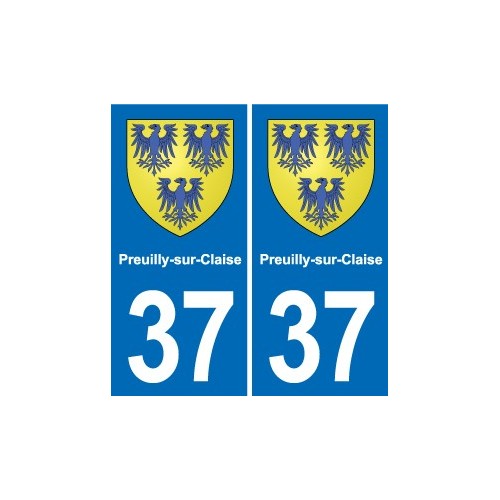 37 Bourgueil blason ville autocollant plaque stickers