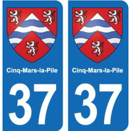 37 Bourgueil blason ville autocollant plaque stickers