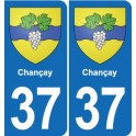 37 Bourgueil blason ville autocollant plaque stickers