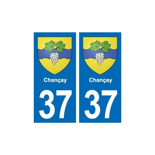 37 Bourgueil blason ville autocollant plaque stickers