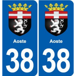 38 Moirans blason ville autocollant plaque stickers