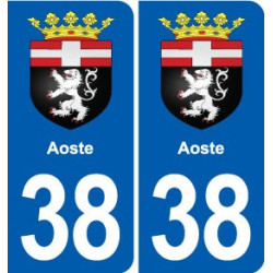 38 Moirans blason ville autocollant plaque stickers