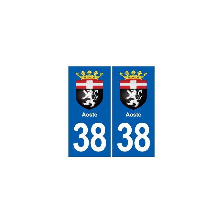 38 Moirans blason ville autocollant plaque stickers