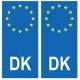 Danemark Danmark europe autocollant plaque