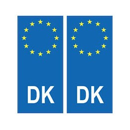 Danemark Danmark europe autocollant plaque
