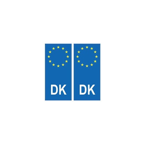Danemark Danmark europe autocollant plaque