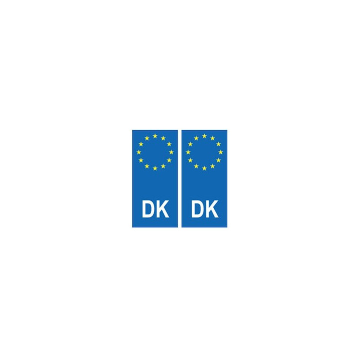 Danemark Danmark europe autocollant plaque