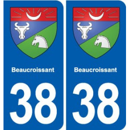 38 Moirans blason ville autocollant plaque stickers