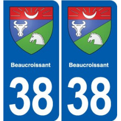 38 Moirans blason ville autocollant plaque stickers