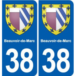 38 Moirans blason ville autocollant plaque stickers