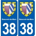 38 Moirans blason ville autocollant plaque stickers