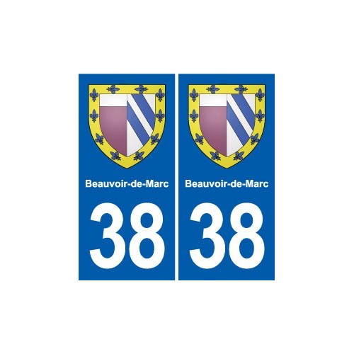 38 Moirans blason ville autocollant plaque stickers
