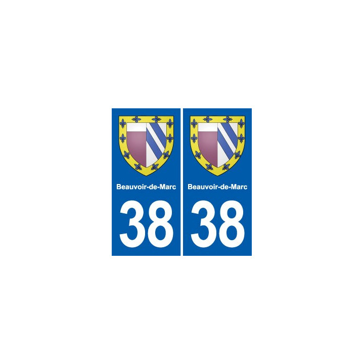 38 Moirans blason ville autocollant plaque stickers