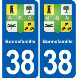 38 Moirans blason ville autocollant plaque stickers