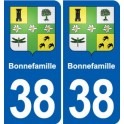 38 Moirans blason ville autocollant plaque stickers
