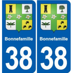 38 Moirans blason ville autocollant plaque stickers