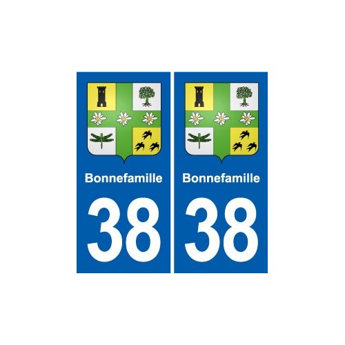 38 Moirans blason ville autocollant plaque stickers