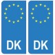 Danemark Danmark europe autocollant plaque