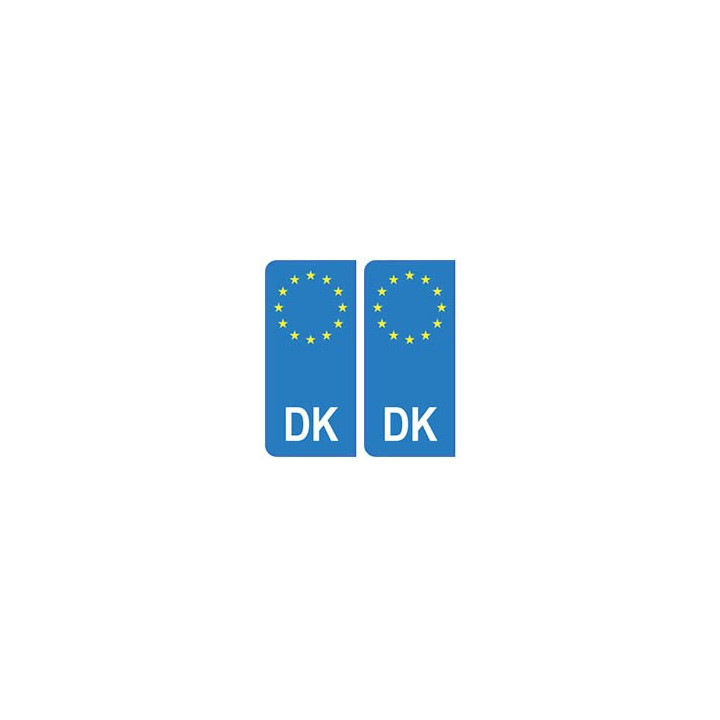 Danemark Danmark europe autocollant plaque