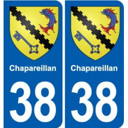 38 Moirans blason ville autocollant plaque stickers