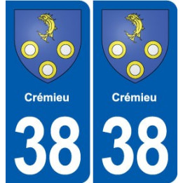 38 Moirans blason ville autocollant plaque stickers