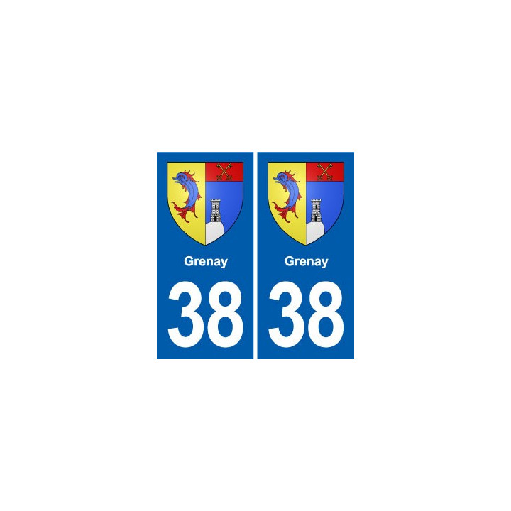 38 Moirans blason ville autocollant plaque stickers