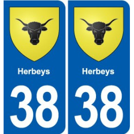 38 Moirans blason ville autocollant plaque stickers