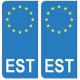 Estonie Eesti europe autocollant plaque
