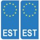 Estonie Eesti europe autocollant plaque