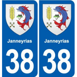38 Moirans blason ville autocollant plaque stickers