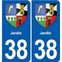 38 Moirans blason ville autocollant plaque stickers