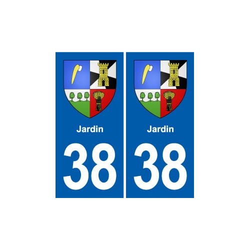 38 Moirans blason ville autocollant plaque stickers