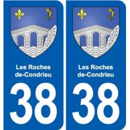 38 Moirans blason ville autocollant plaque stickers
