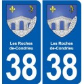 38 Moirans blason ville autocollant plaque stickers